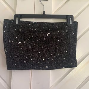 glittery space tube top